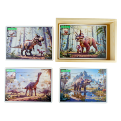 Komplet układanek dinozaury