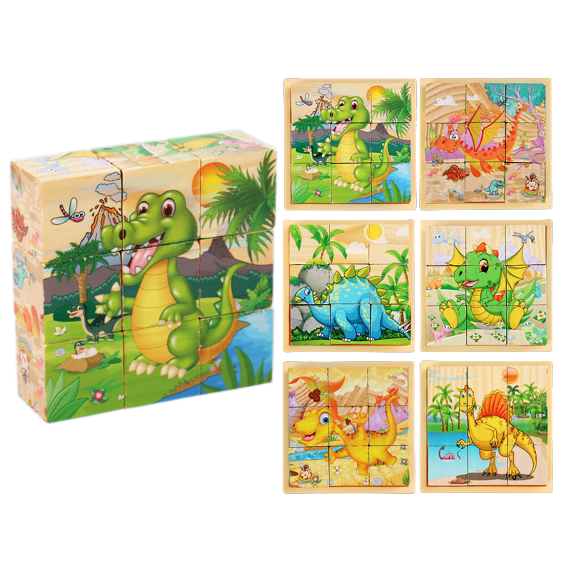 Kostki 6-obrazkowe - dinozaury