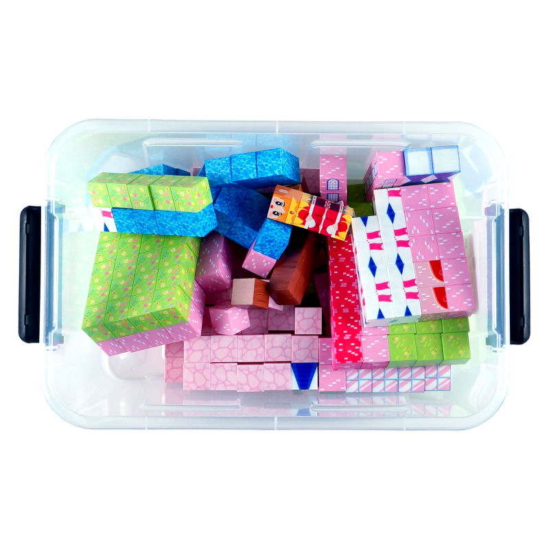 Klocki magnetyczne budowlane wariant 2